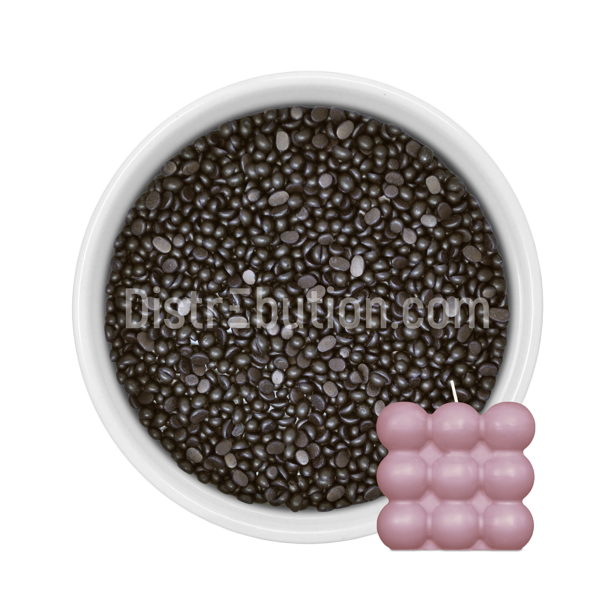 Dusty pink pastilles and example candle