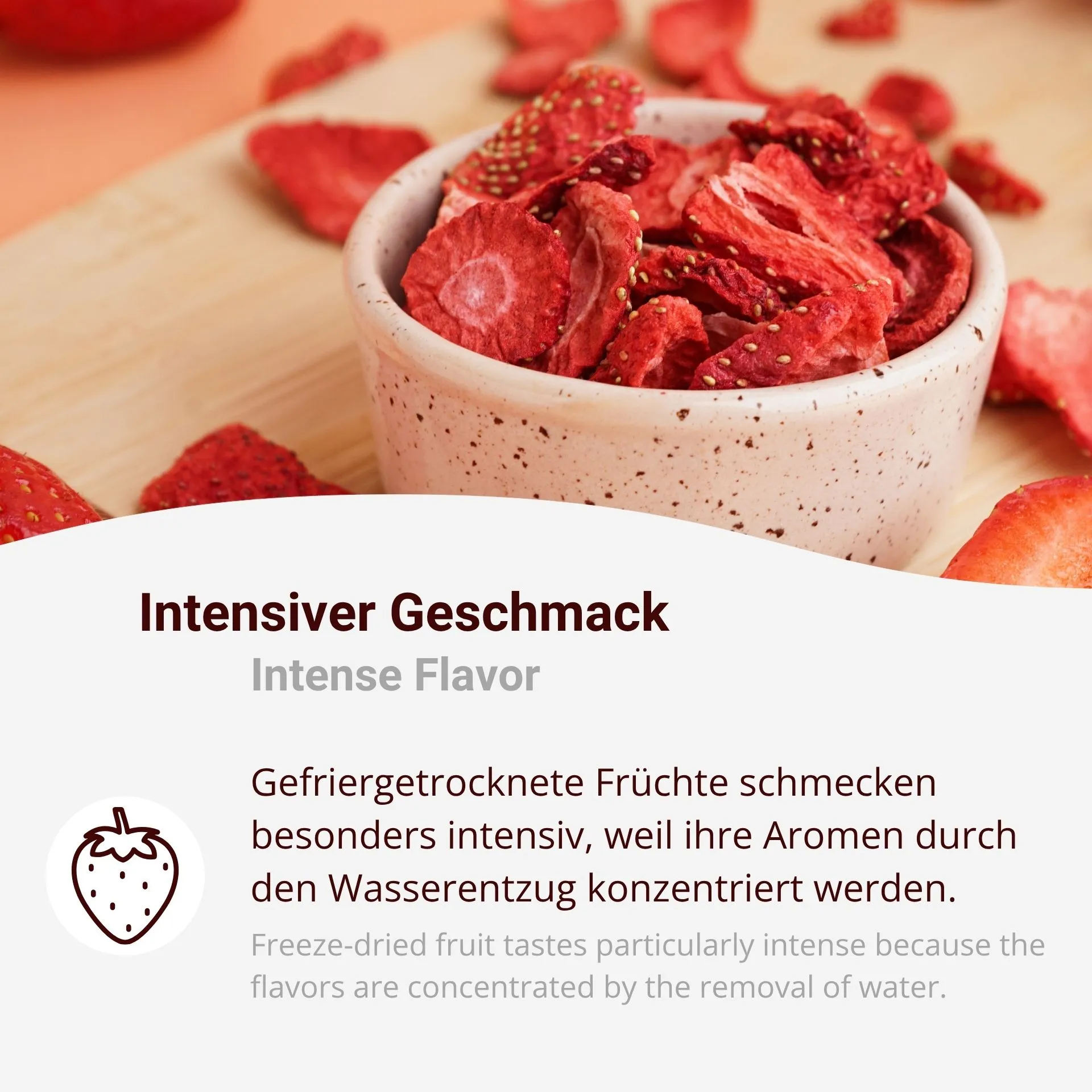 Gefriergetrocknete Erdbeeren