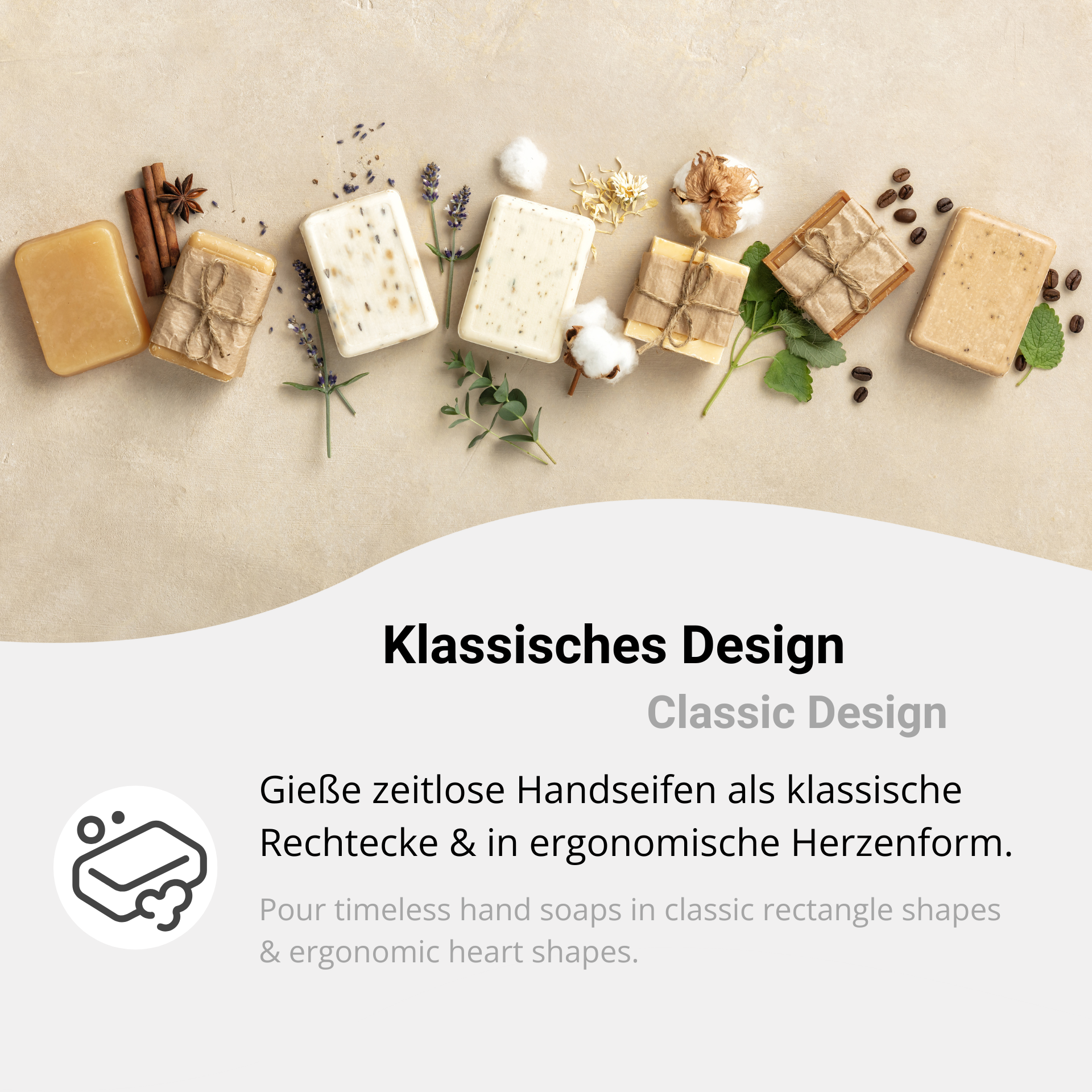 Classic design for creative DIY soaps