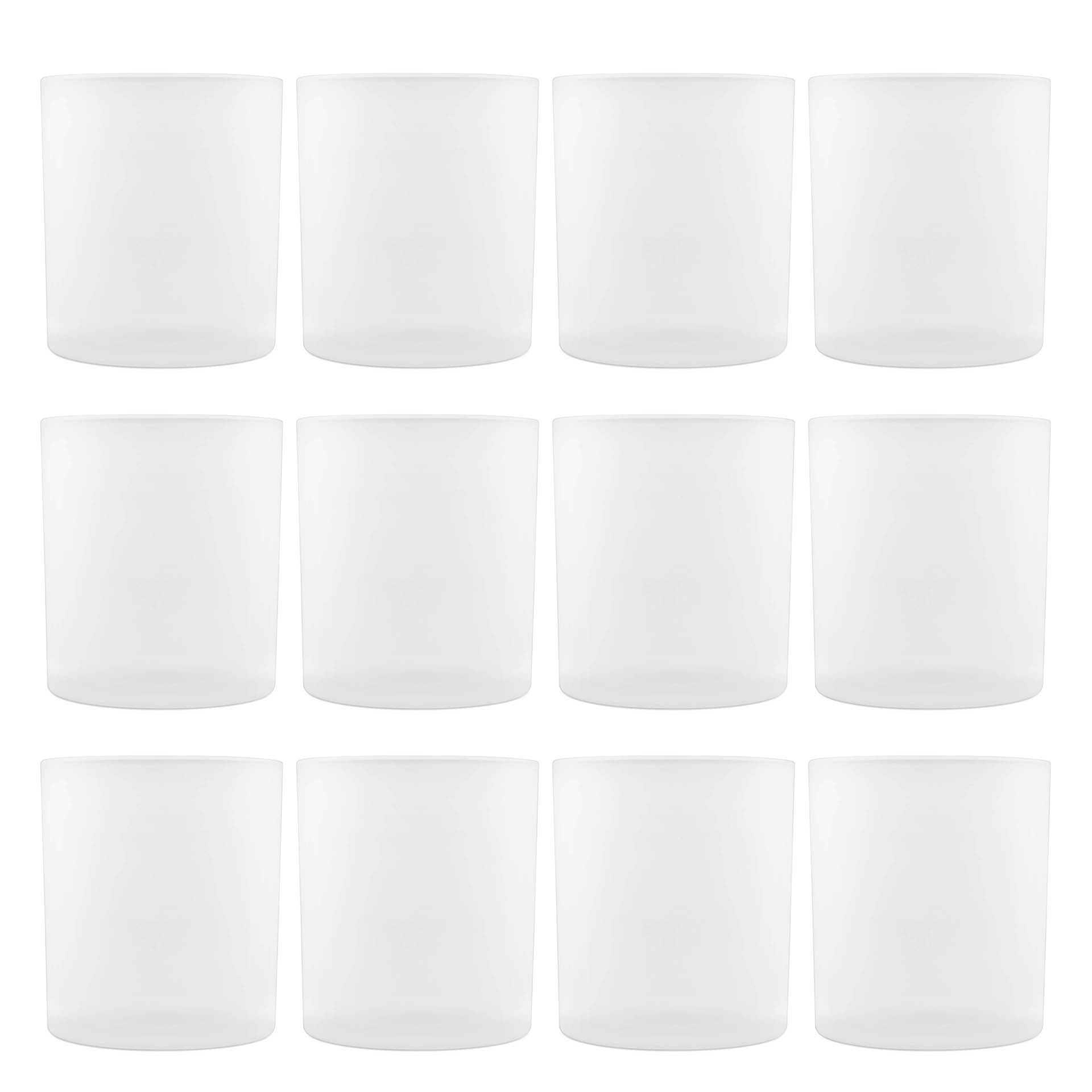 Glass Candle Jar Frosted 300 ml 12 pieces
