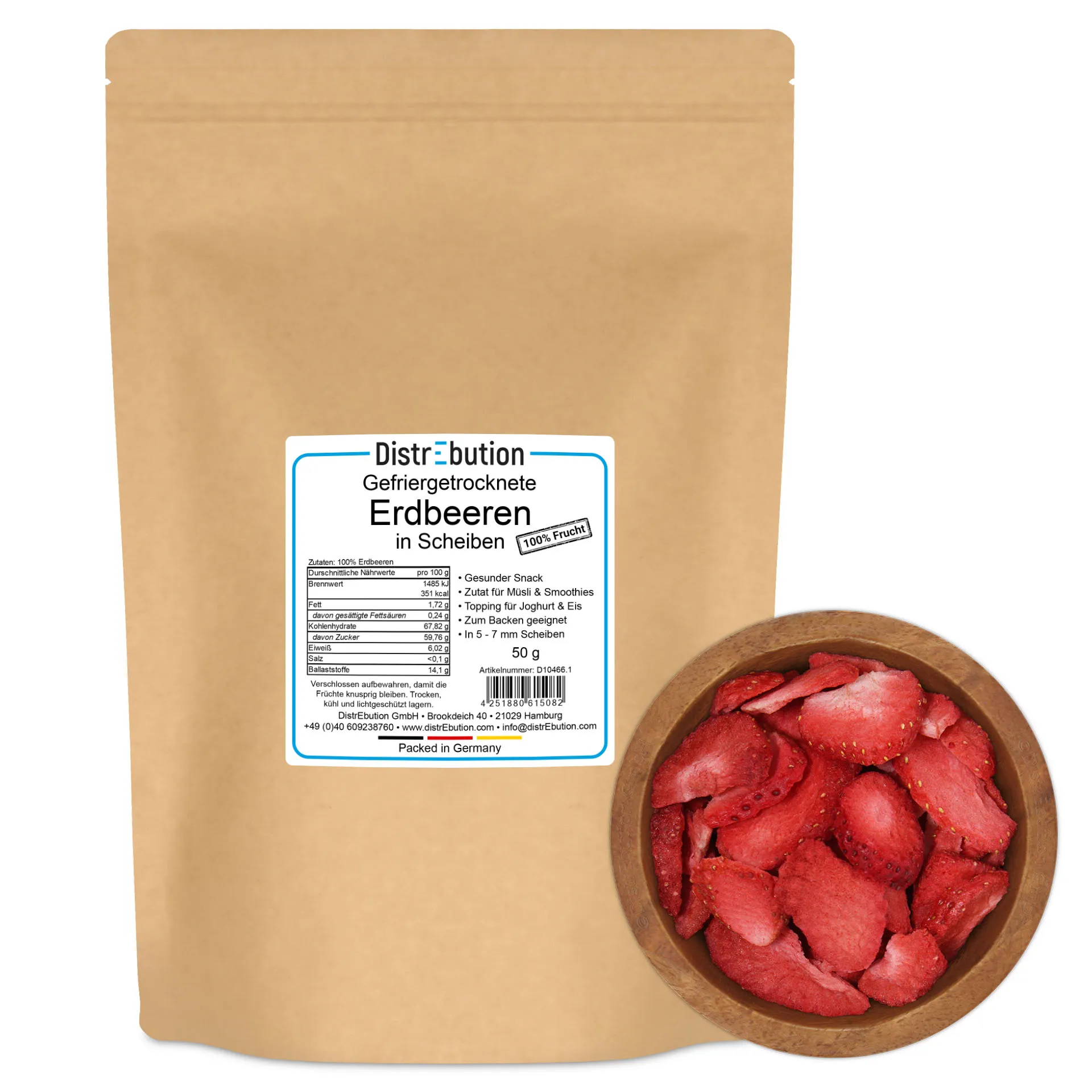 Gefriergetrocknete Erdbeeren
