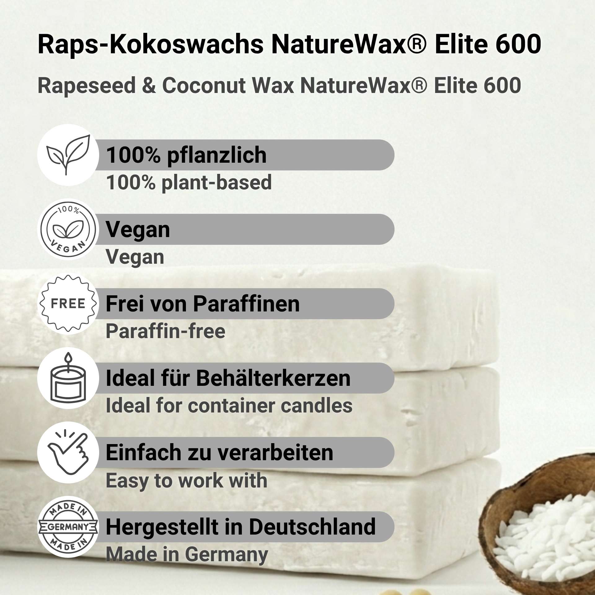 Raps-Kokoswachs NatureWax® Elite 600