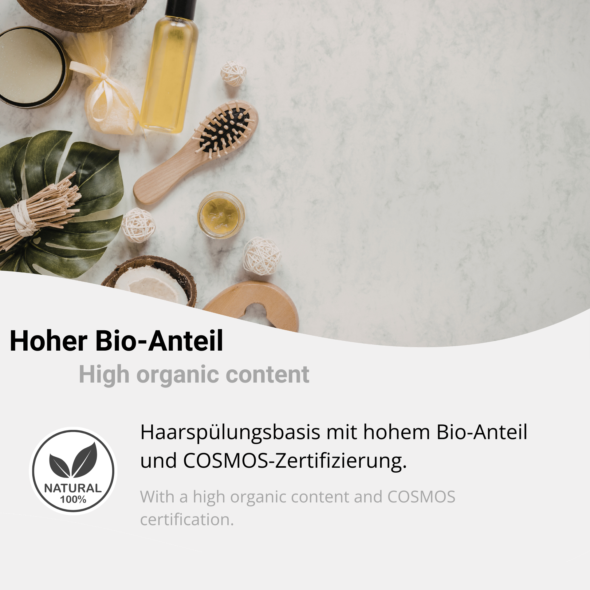 A base with a high proportion of organic ingredients