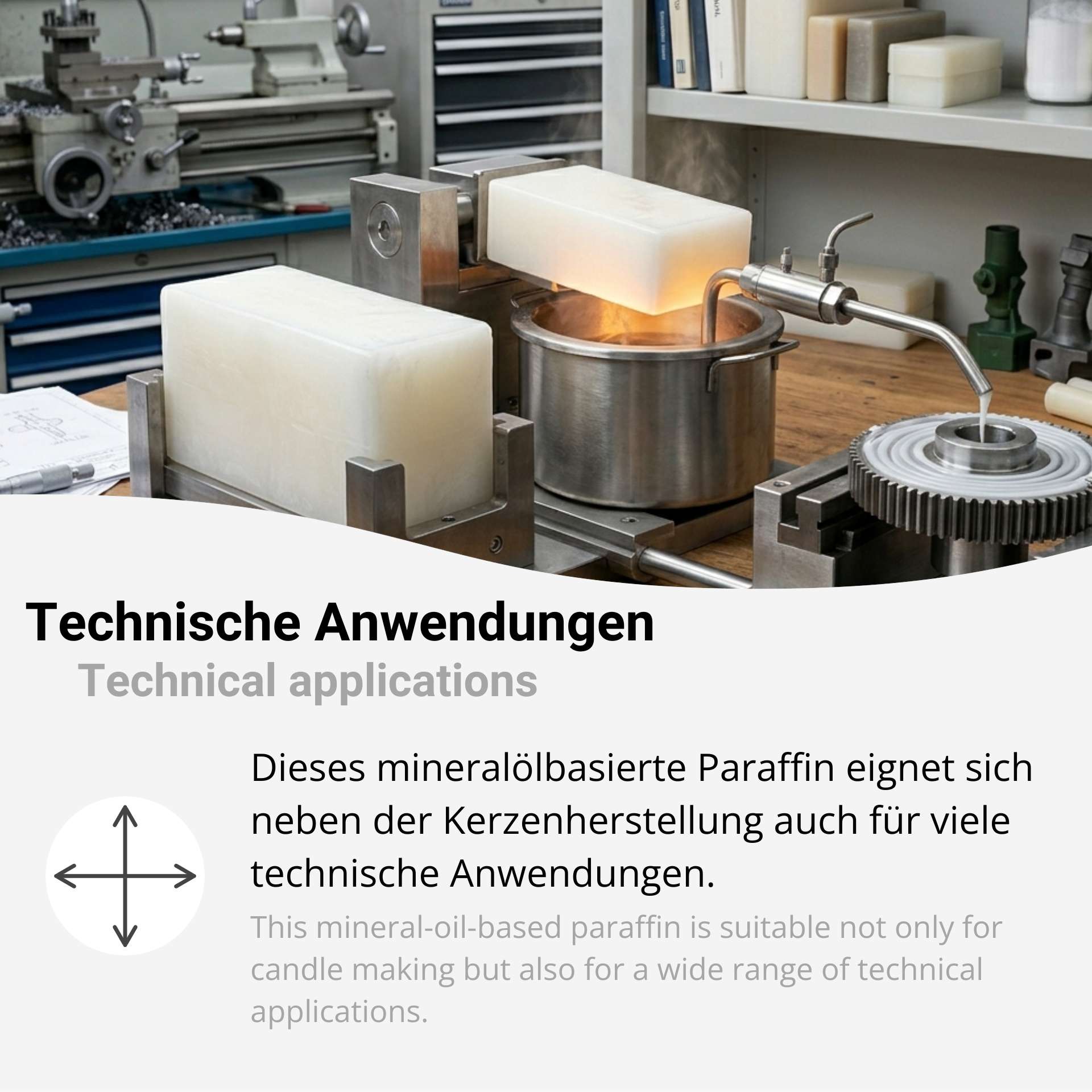 Paraffinwachs 54 - 56°C Erstarrungspunkt in Platten, Vollraffinat
