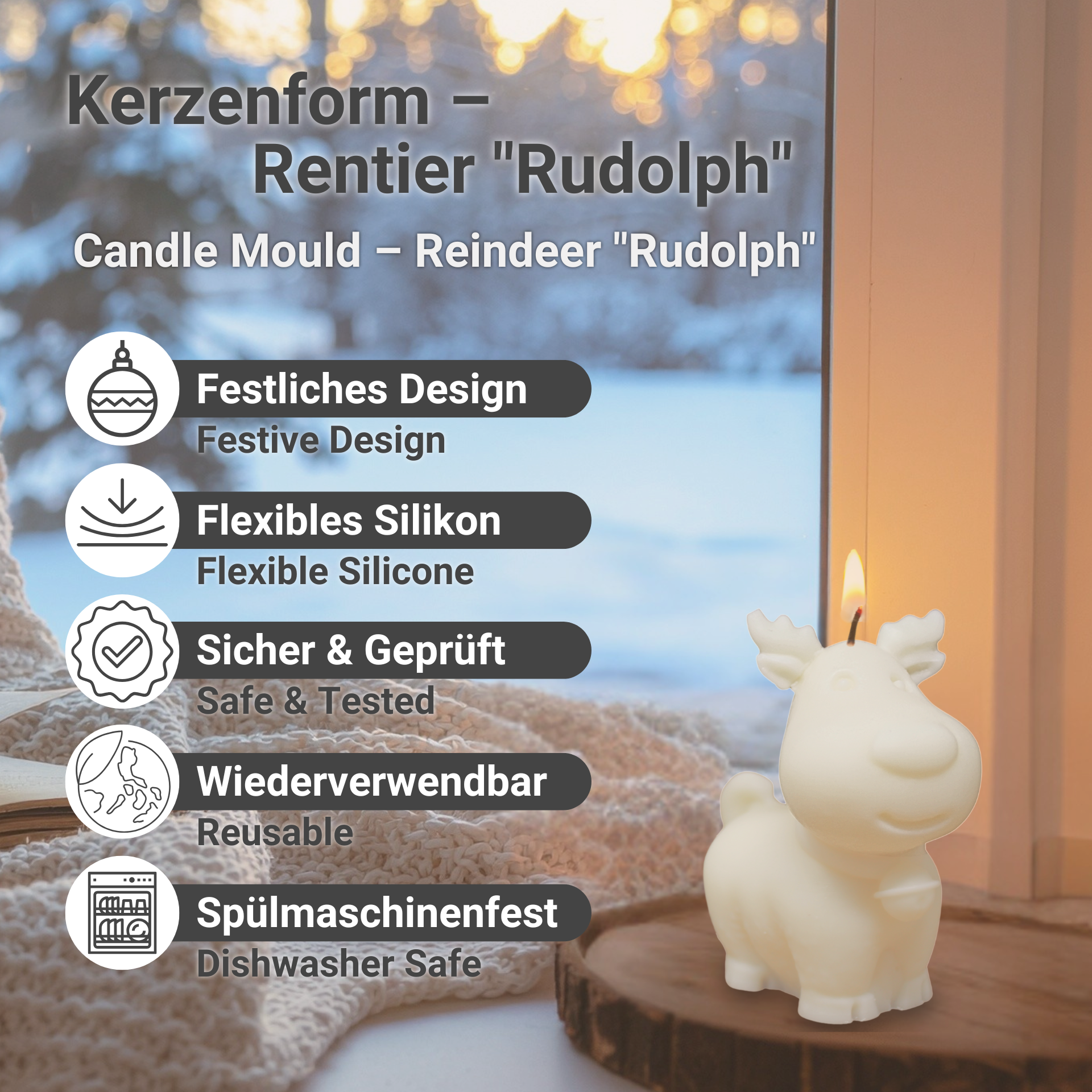 Reindeer ‘Rudolph’ Candle Mould – Benefits