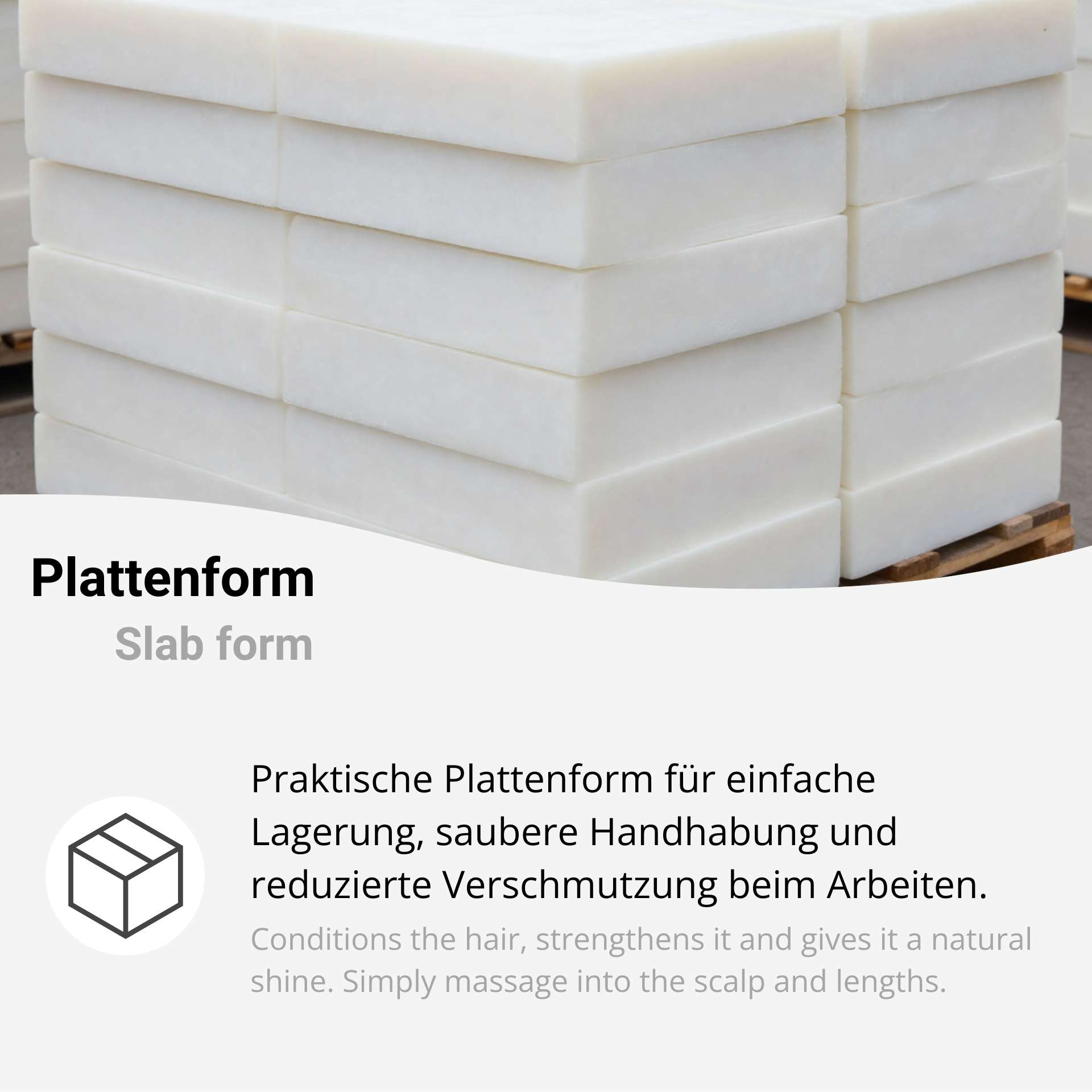 Paraffin Wax Slabs 50 - 52°C solidification point, fully refined