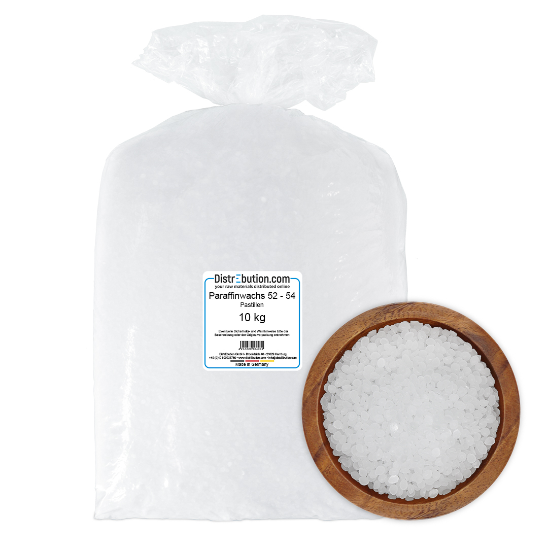 Paraffin wax pastilles 52 - 54°C fully refined 10 kg