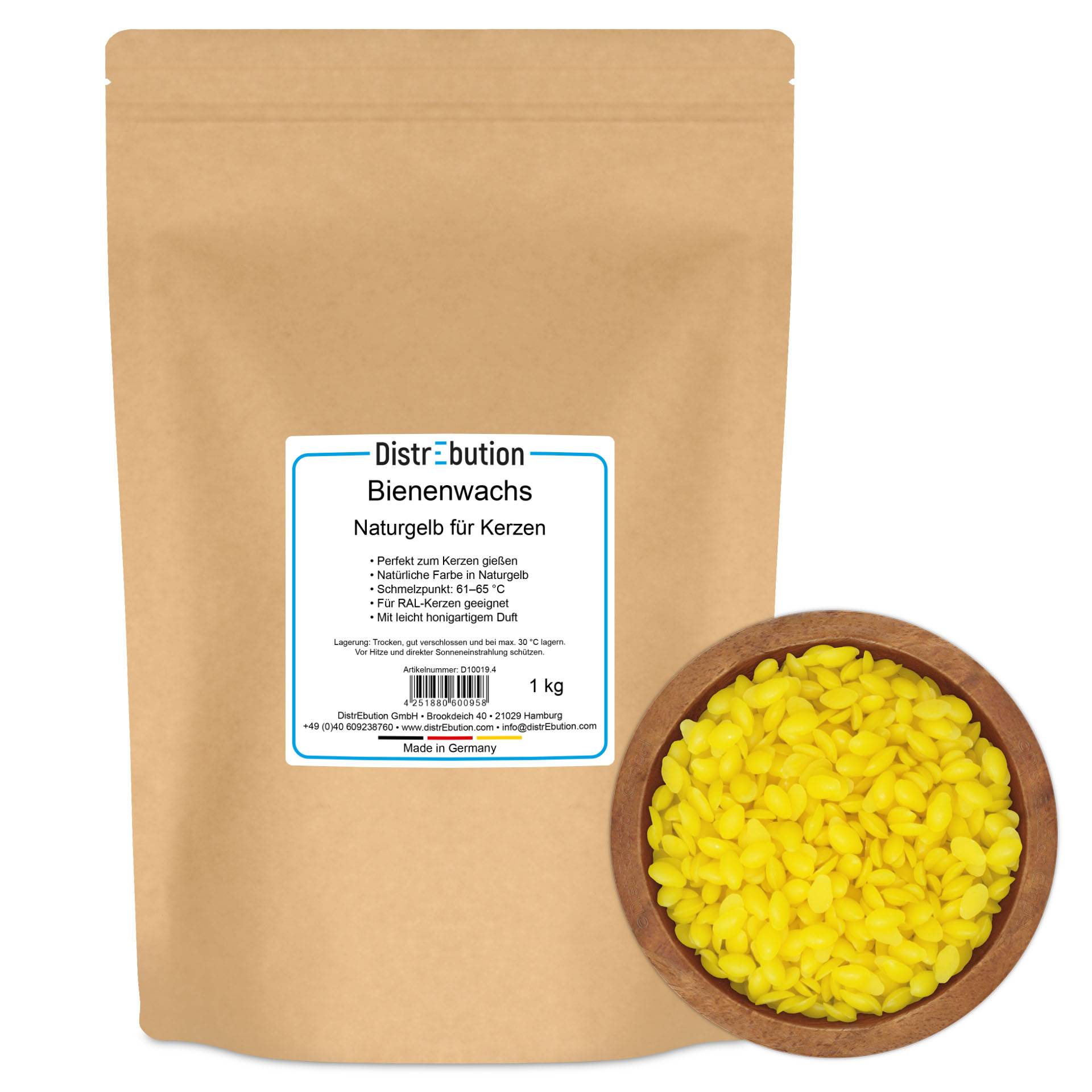 Natural Yellow Beeswax Pellets for Candles
