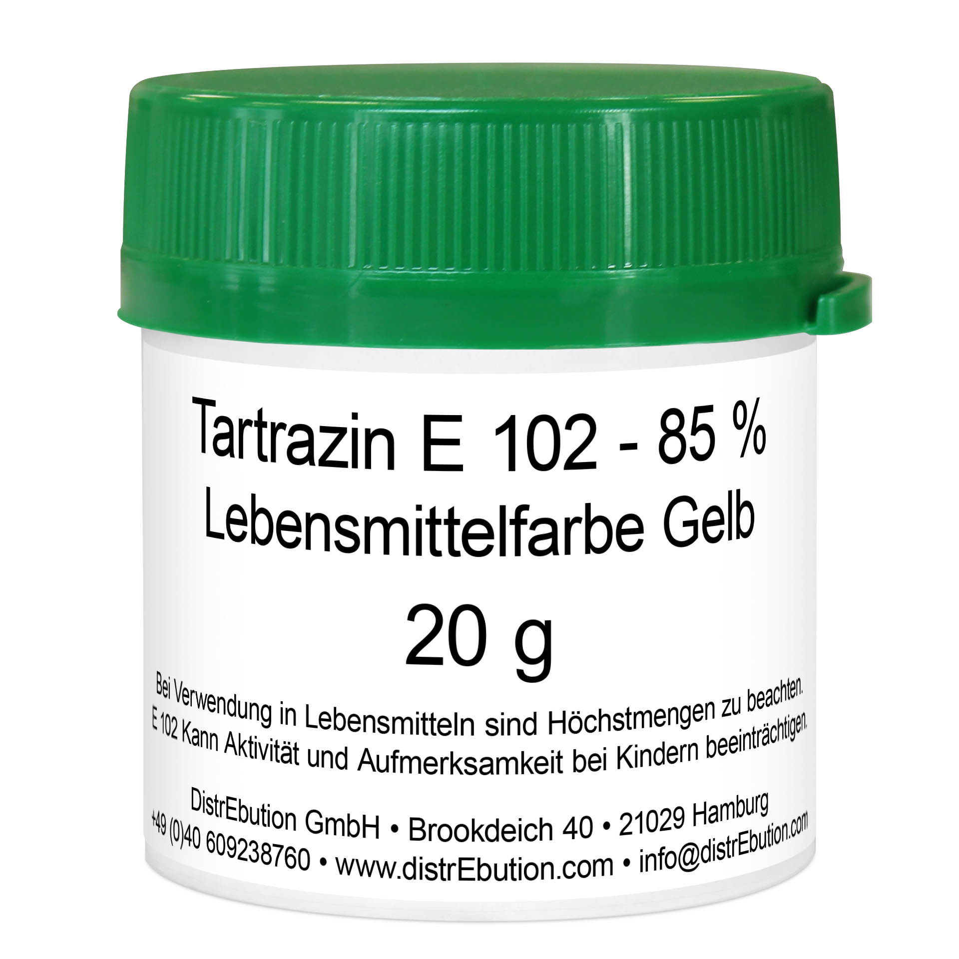 E 102 Tartrazine Food Coloring Yellow 20 g