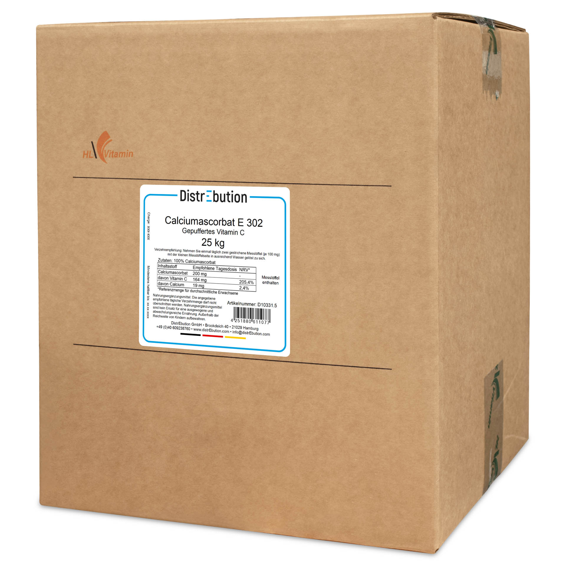 Calcium ascorbate E 302 - Vitamin C 25 kg