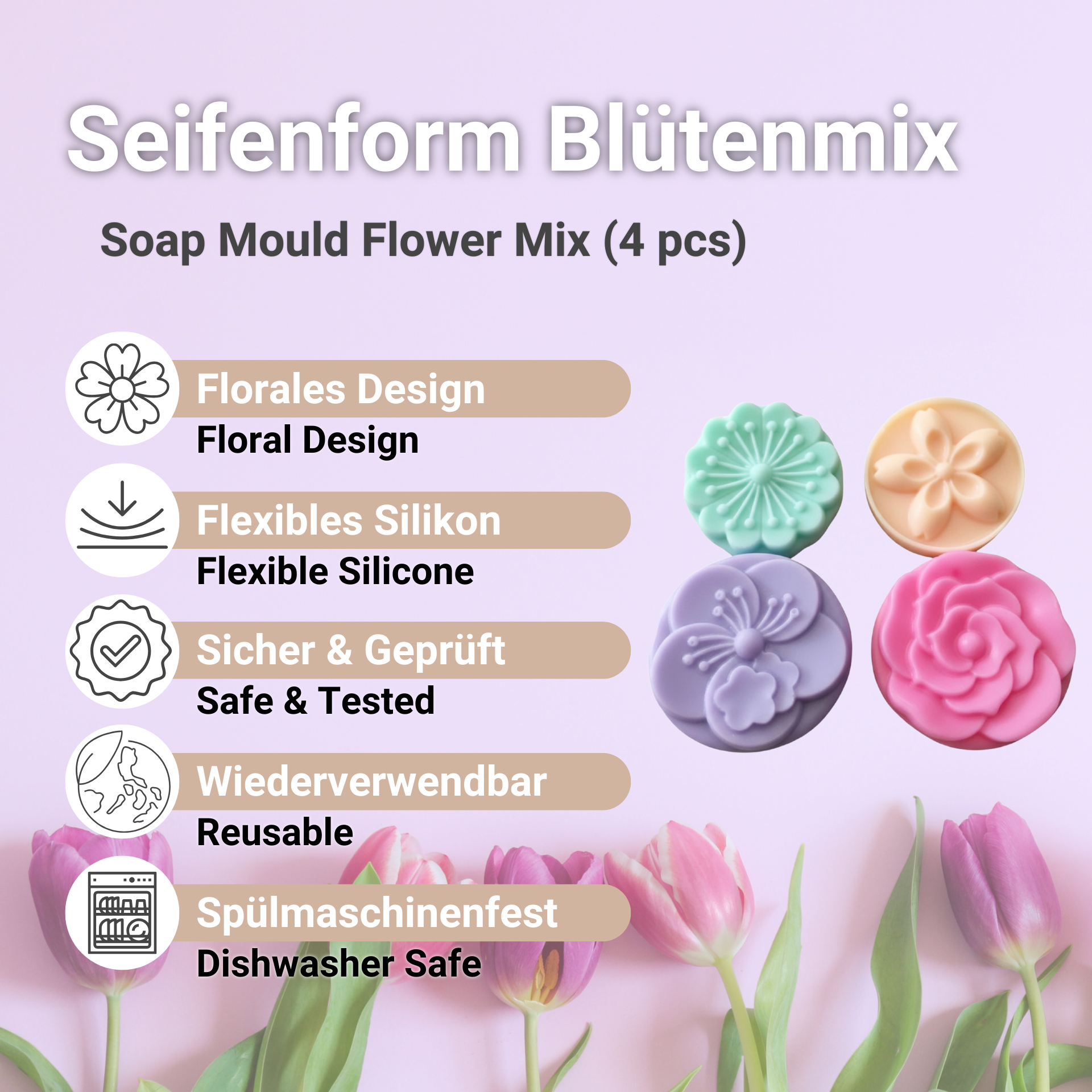 Flower Mix Soap Mould – Benefits