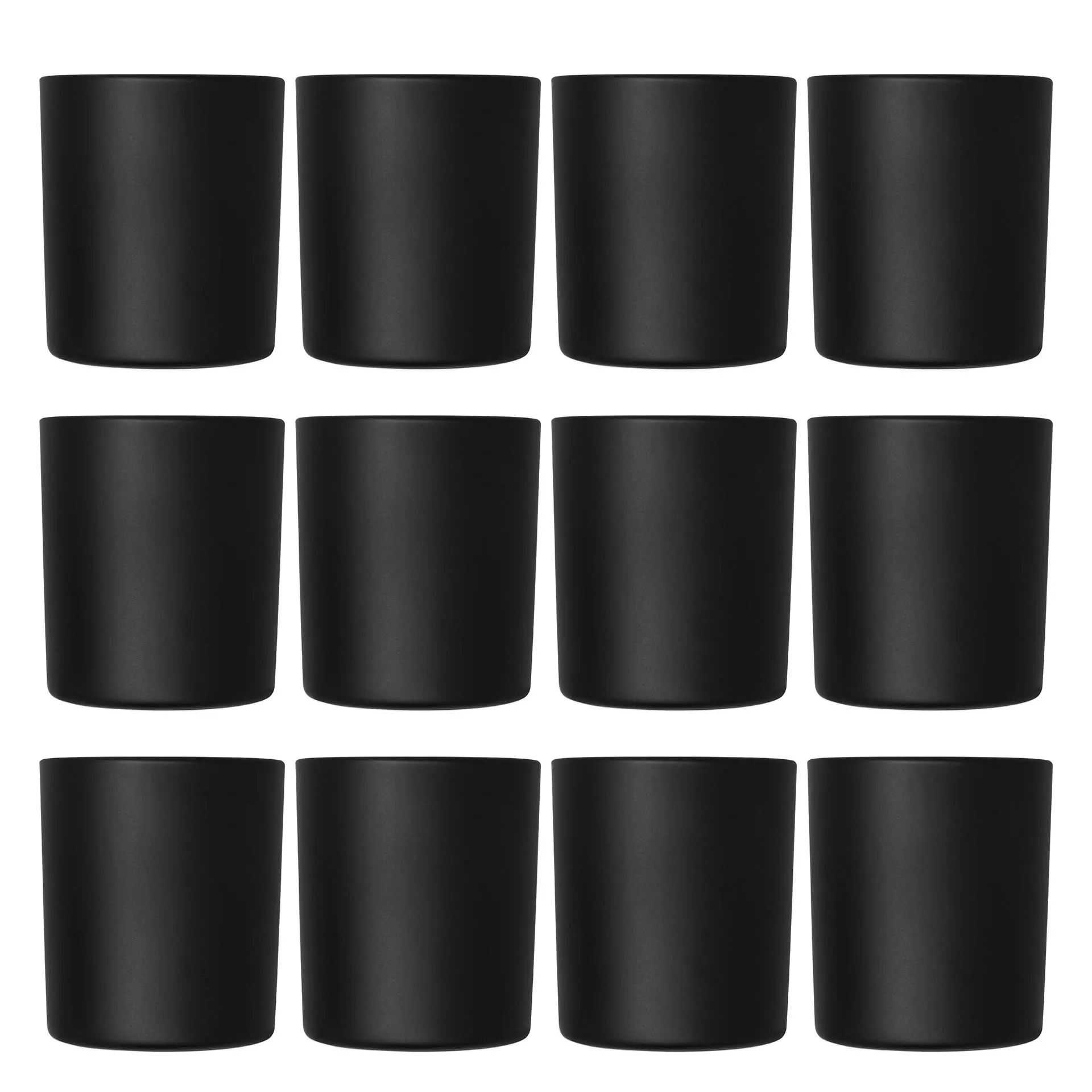 Kerzenglas in schwarz matt Kerzen Getränke Dekoglas 300ml
