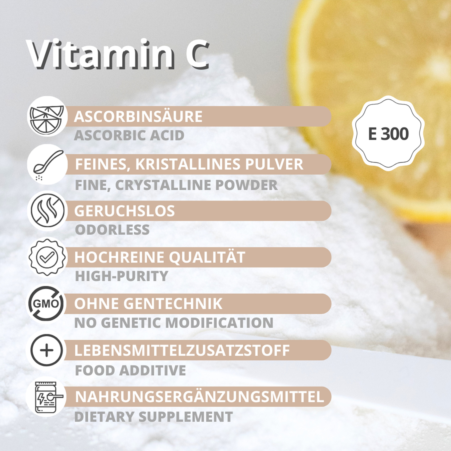 Vitamin C - Ascorbic Acid Food Grade