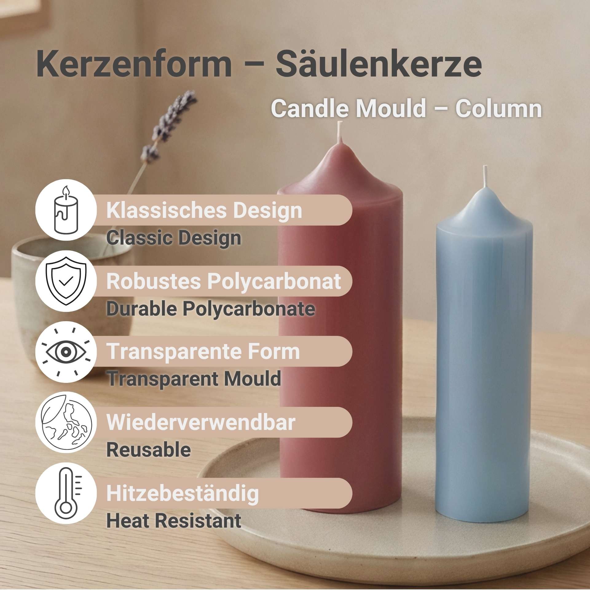 Advantages of our pillar candle mould