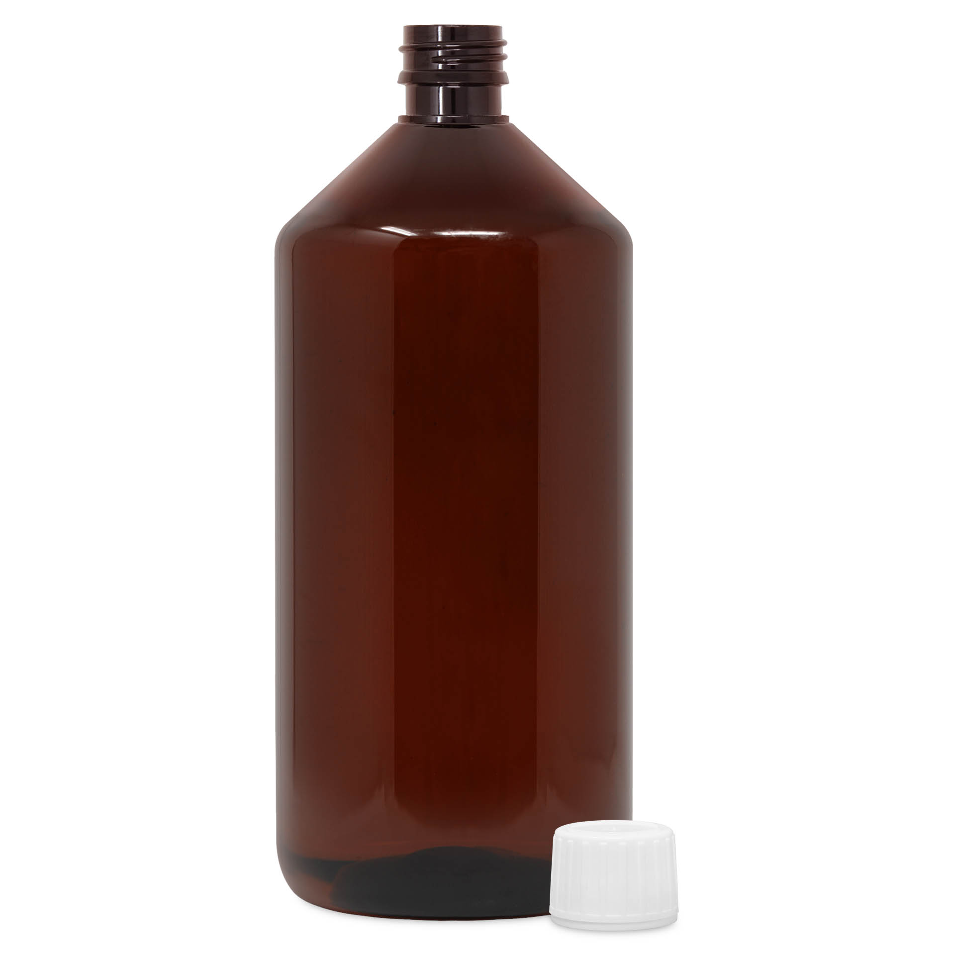 Leerflasche Braun mit Deckel 1000 ml
