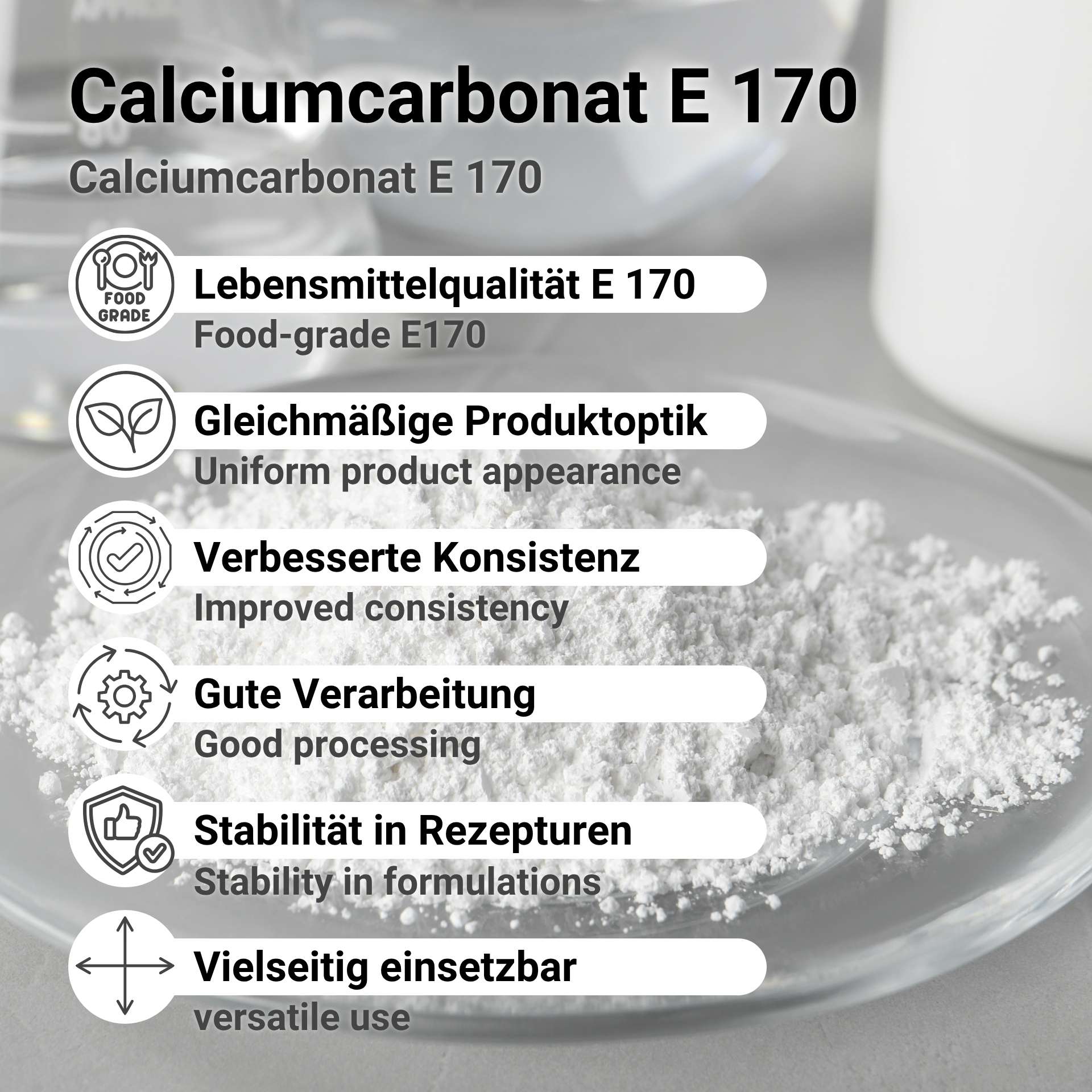 Calcium carbonate Food Grade E 170