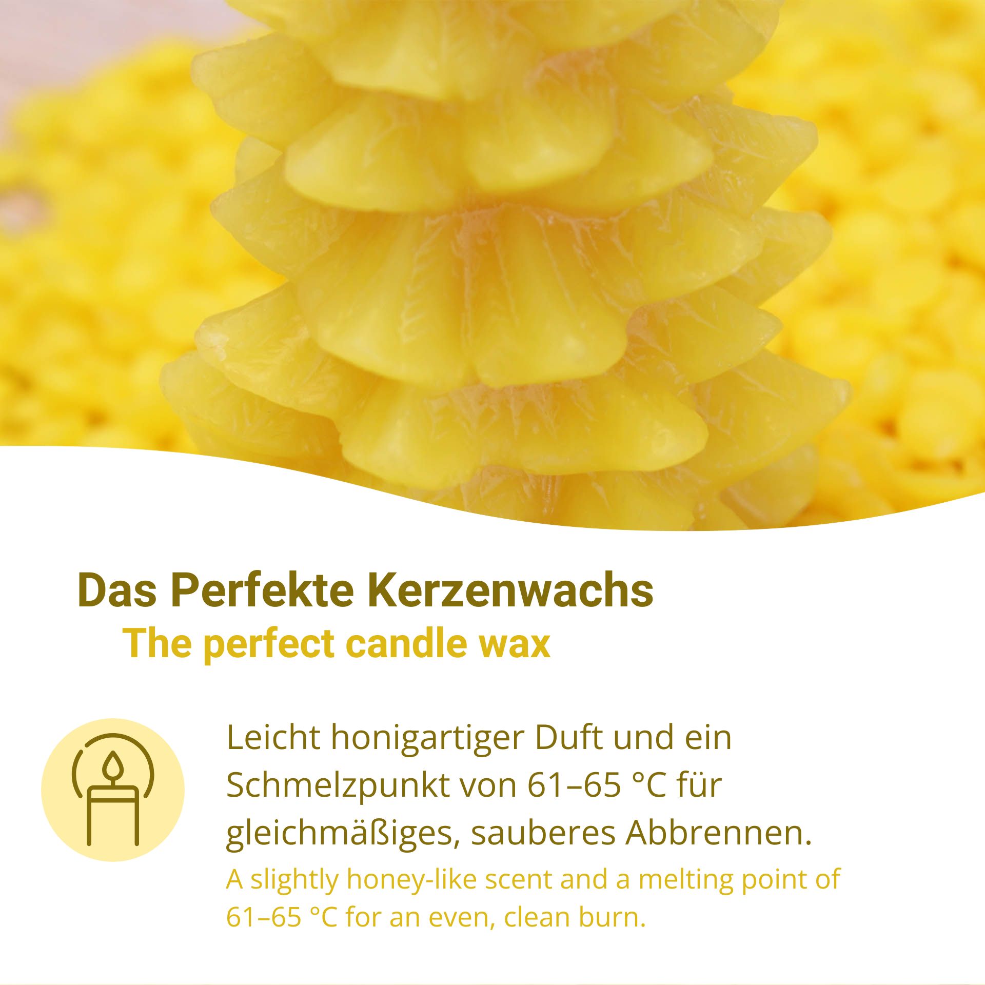 Natural Yellow Beeswax Pellets for Candles