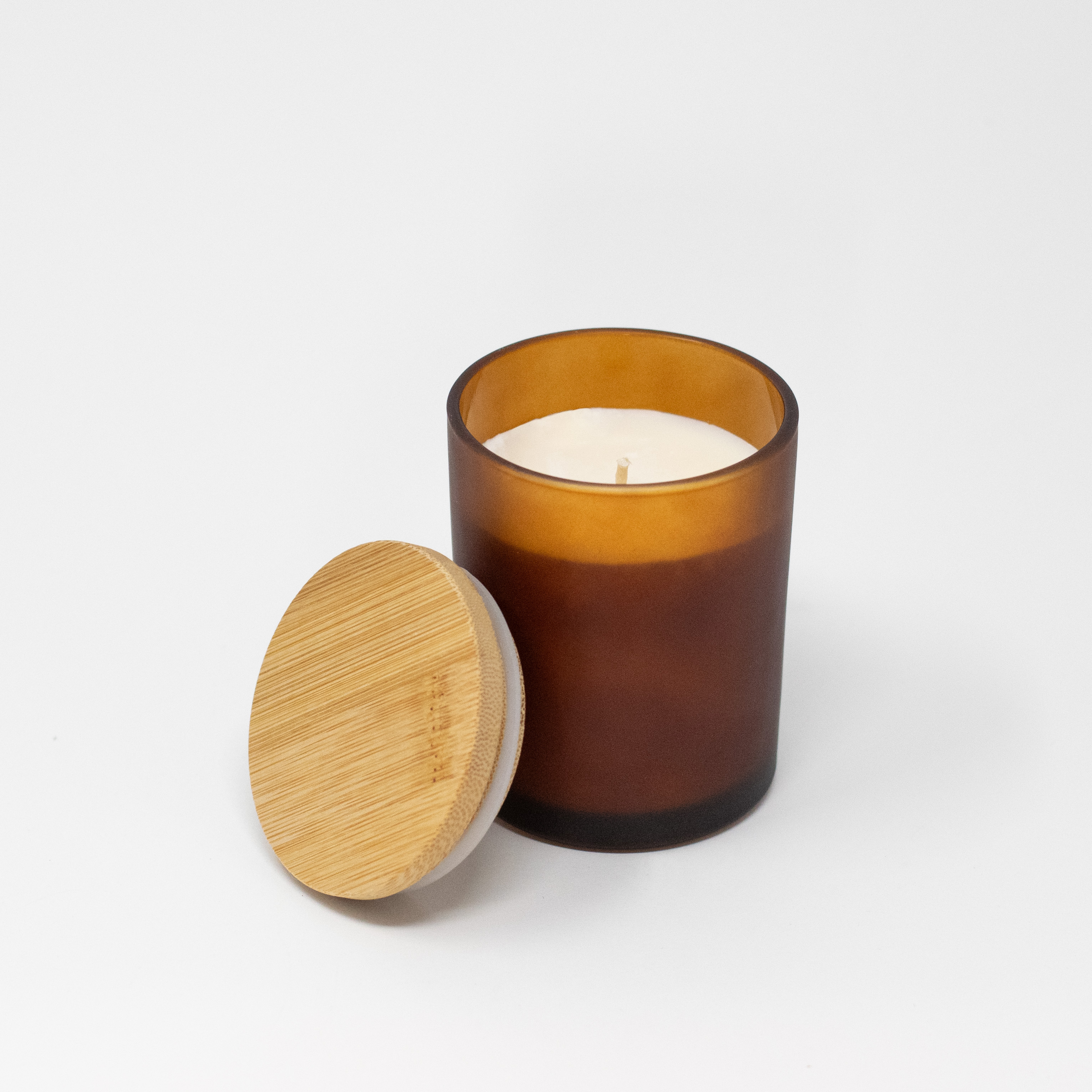 Glass Candle Jar Amber Matte 300 ml