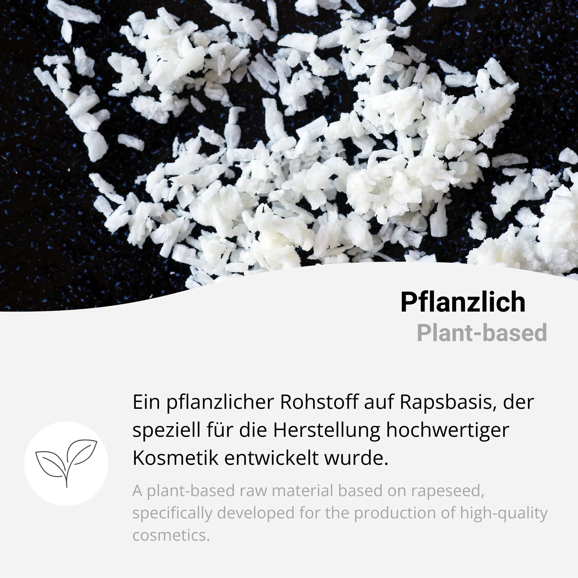 Raps Stearinsäure palmölfrei - pflanzliches Stearin in Flocken