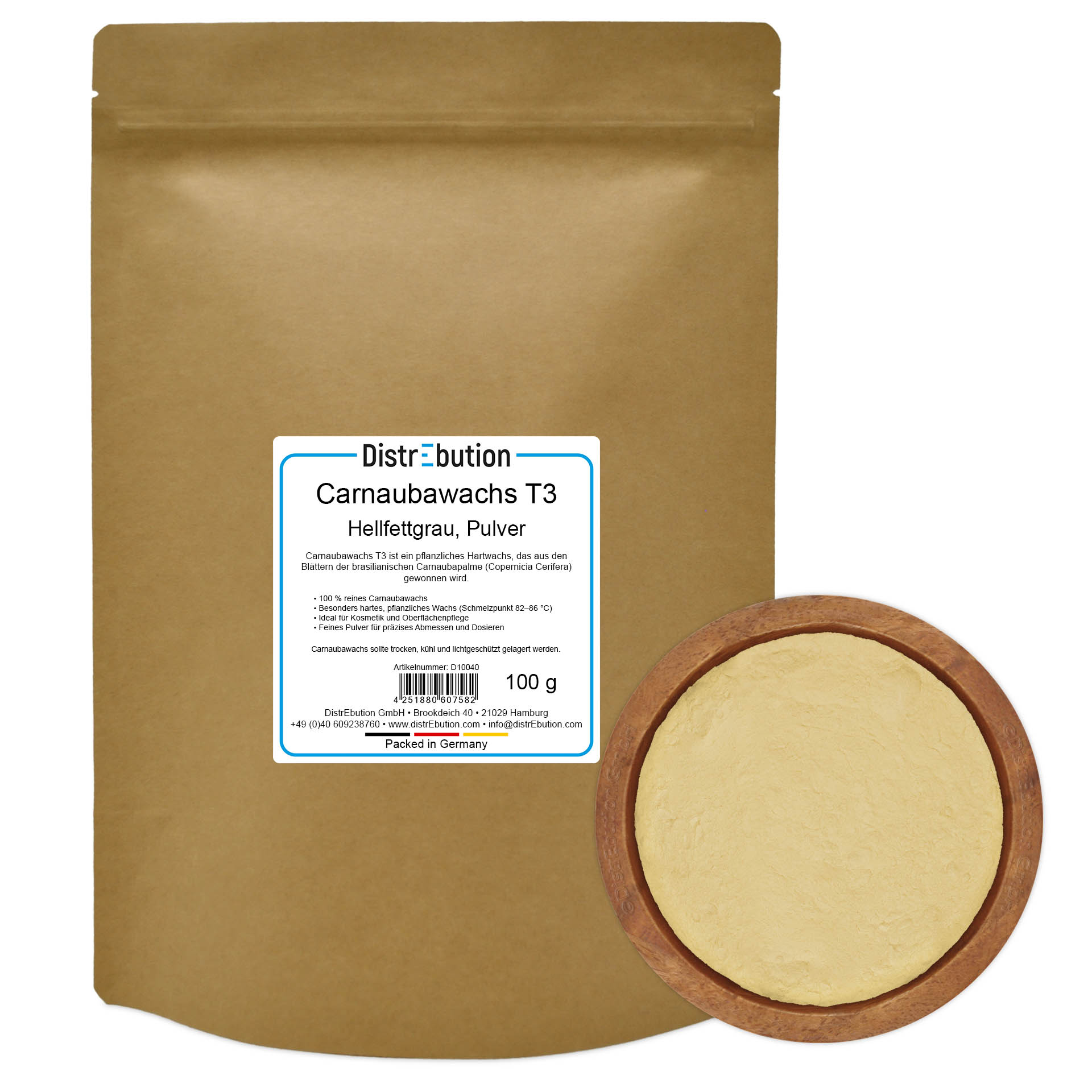 Carnauba Wax T3 Light Fat Grey Powder