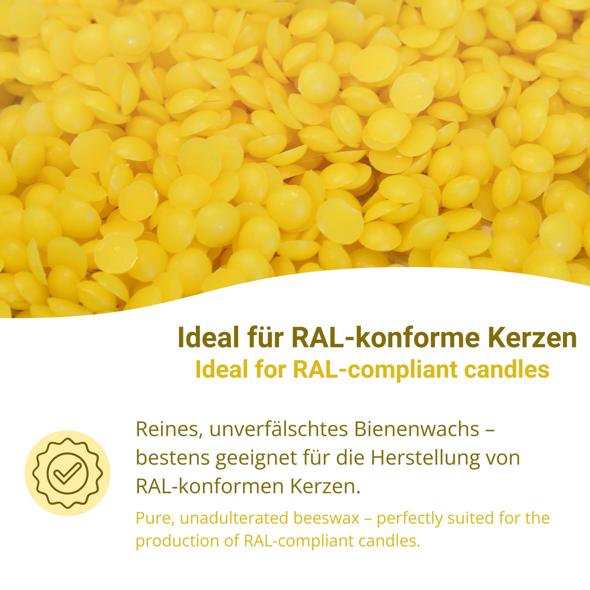 Natural Yellow Beeswax Pellets for Candles