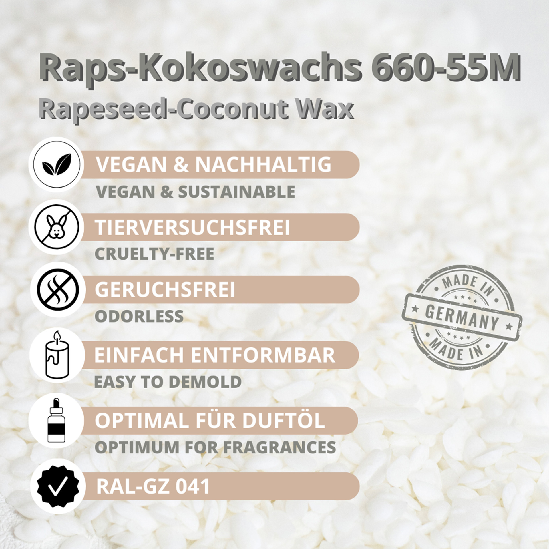 Raps-Kokoswachs NatureWax® 660-55M