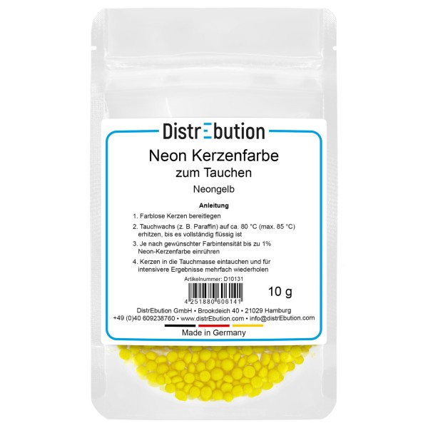 Neon Kerzenfarben zum Tauchen
