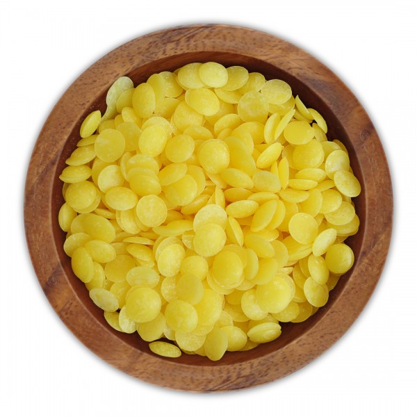 Bienenwachs kosmetisch Cera flava gelb Pastillen Schale
