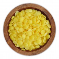 Bienenwachs kosmetisch Cera flava gelb Pastillen Schale Bienenwachs kosmetisch Cera flava gelb Pastillen Schale
