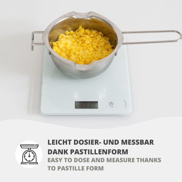 Bienenwachs RAL gelb Pastillen Kerzenwachs
