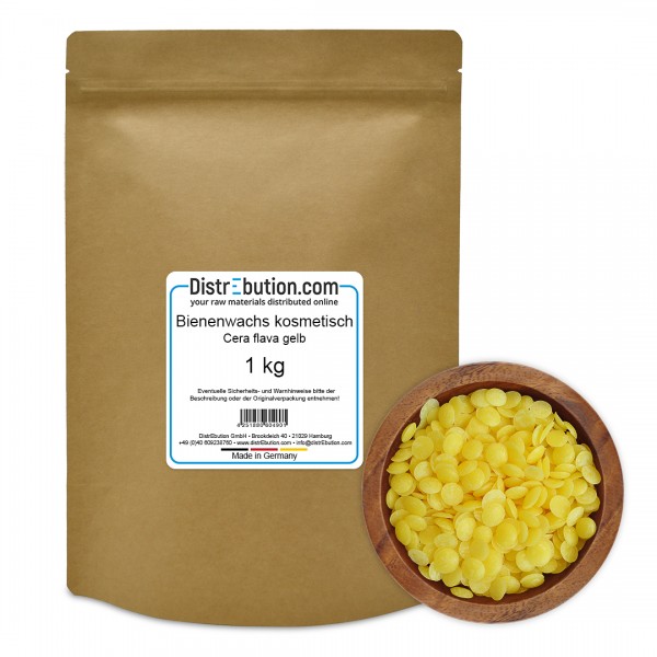 Bienenwachs kosmetisch Cera flava gelb Pastillen 1 kg