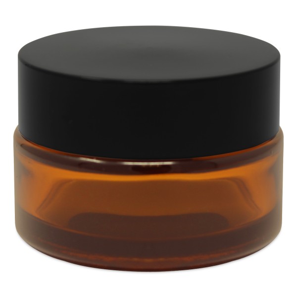 Cremetiegel mit schwarzem Deckel 20 ml