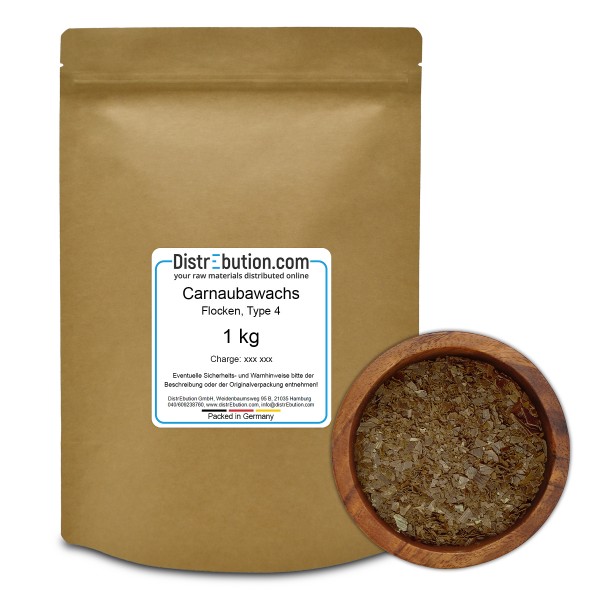 Carnaubawachs Type 4 fettgrau in Flocken (1 kg)