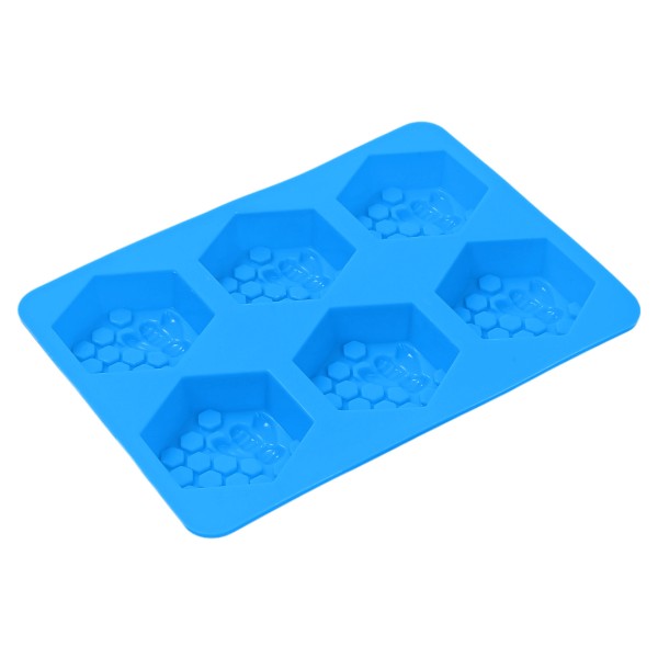 Soap Mould Honeycomb – Bee Design (6 pcs)