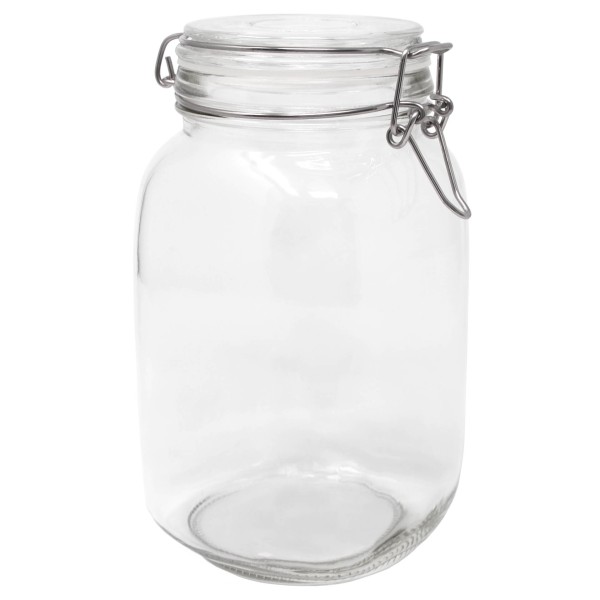 Glass Storage Jar with Clip Top 1500 ml