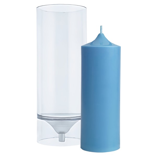 Kerzenform Säulenkerze klein mit Beispielkerze