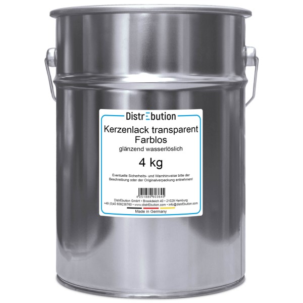 Kerzenlack transparent glänzend wasserlöslich 4 kg