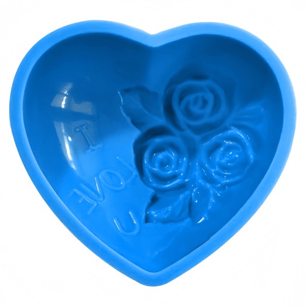 Soap Mould Heart – Rose Relief