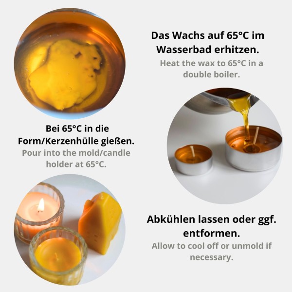 Bienenwachs RAL gelb Pastillen Kerzenwachs