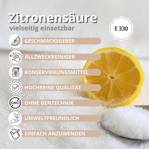 Zitronensäure Monohydrat E 330, 8 - 80 Mesh