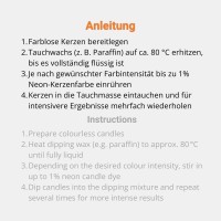 Preview: Neon candle colours for dipping Preview: Neon candle colours for dipping
