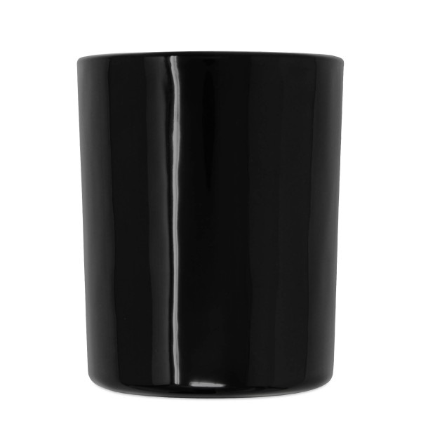 Glass Candle Jar Black Glossy 200 ml