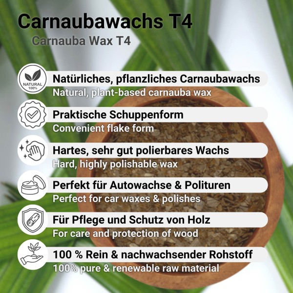 Carnauba Wax T4 Fat Grey Flakes