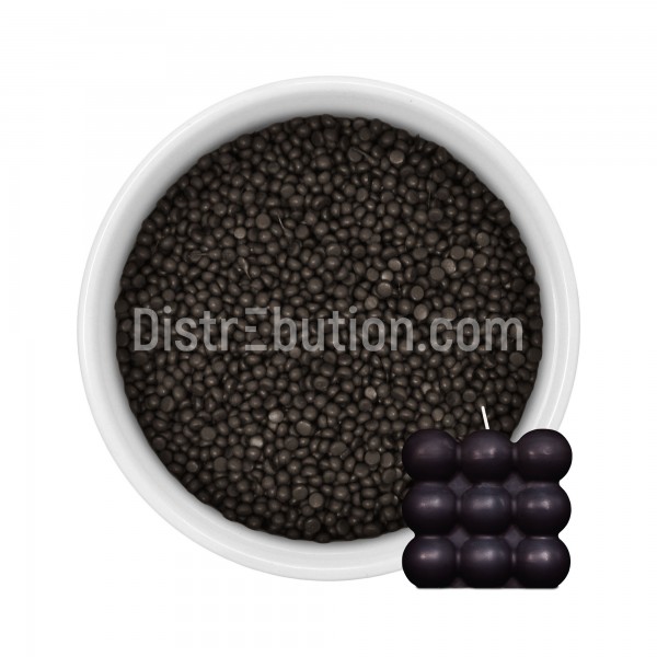 Tiefschwarz Pastillen und Beispielkerze