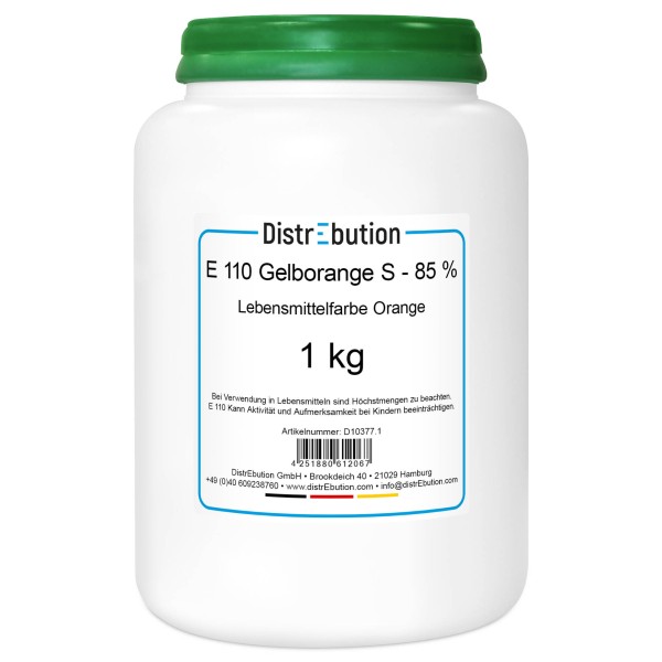E 110 Gelborange S Lebensmittelfarbe Orange 1 kg
