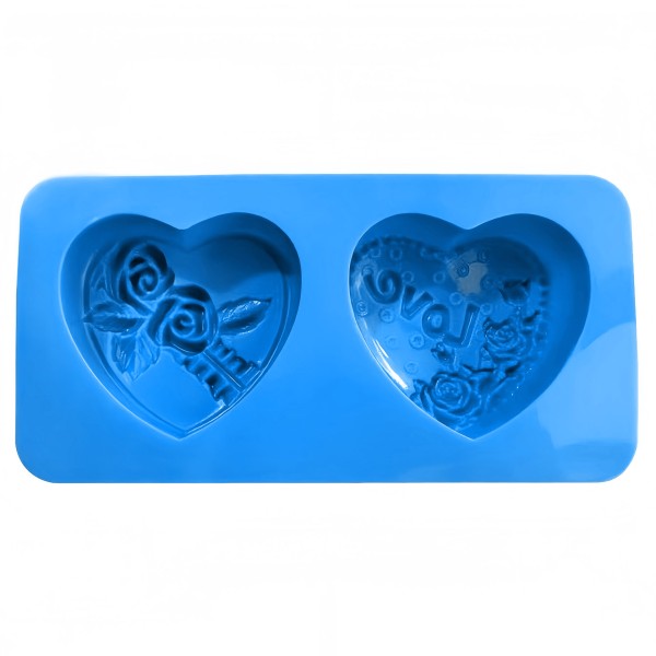Soap Mould Heart Duo (2 pcs)