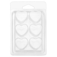 Wax Melt Gießform Herzen (6er)