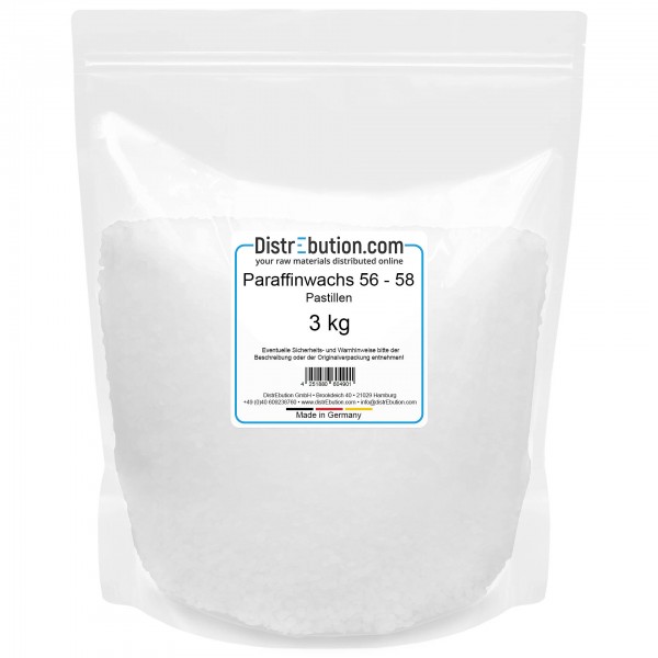 Paraffinwachs Pastillen 56 - 58°C Vollraffinat 3 kg
